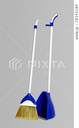 Broom with dustpan. 78343184