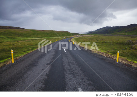 Asphalt road in Northeastern Iceland Scandinavia Asphalt road in Northeastern Iceland Scandinavia 78344156