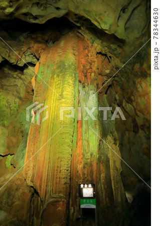 【山口県】秋芳洞の黄金柱 【山口県】秋芳洞の黄金柱 78344630