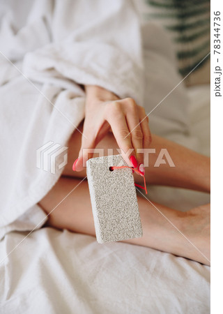 Pumice stone for feet in the bathroom 78344736