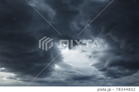 Dark storm sky with light natural background 78344832