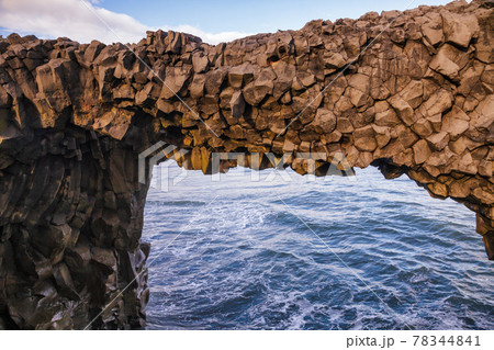 Dyrholaey basalt arch near Vik South Iceland Scandinavia 78344841