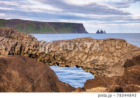 Dyrholaey basalt arch near Vik South Iceland Scandinavia 78344843