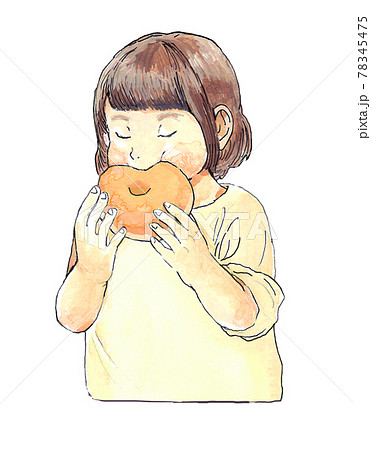 ドーナッツ食べる　女の子 78345475
