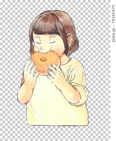 吃甜甜圈的女孩 吃甜甜圈的女孩 78345475