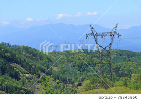 高圧送電線・烏帽子型鉄塔 78345860