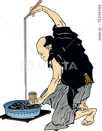 浮世絵 食事する男性 その2 浮世絵 食事する男性 その2 78346366