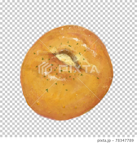 じゃがいもが中にごろっと入ったポテト入りパンのイラスト じゃがいもが中にごろっと入ったポテト入りパンのイラスト 78347789