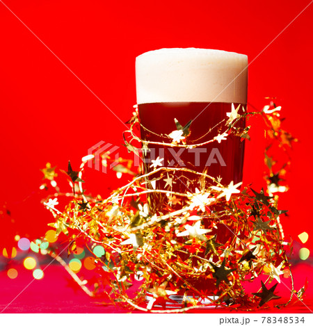Christmas beer in tinsel Christmas beer in tinsel 78348534