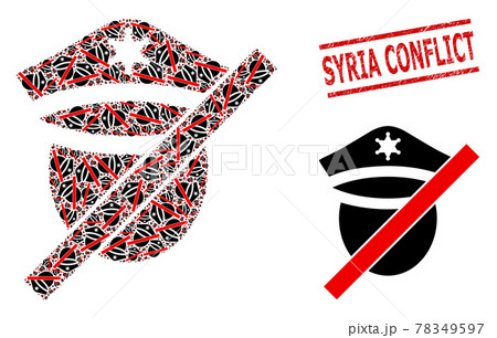 Closed Police Composition of Closed Police Icons and Grunge Syria Conflict Stamp Closed Police Composition of Closed Police Icons and Grunge Syria Conflict Stamp 78349597