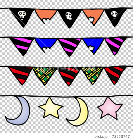 各種萬聖節和星月花環線 78350747