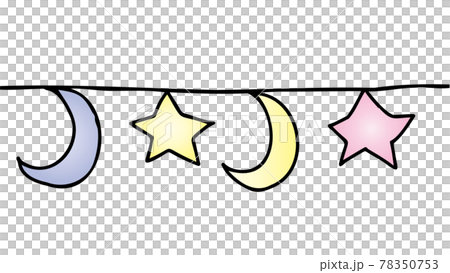 Star Moon Garland Line 78350753