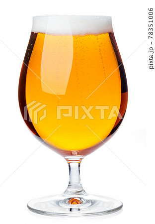 Tulip glass of pilsener beer isolated 78351006