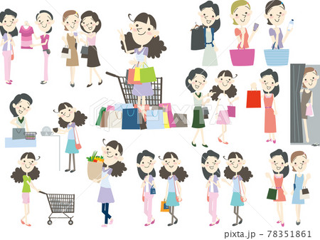 ショッピング女性 78351861