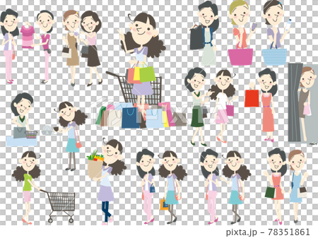 ショッピング女性 78351861