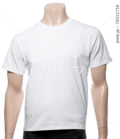 White shortsleeve cotton tshirt on a mannequin isolated White shortsleeve cotton tshirt on a mannequin isolated 78352756