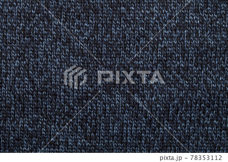 Heather dark blue knitted fabric pattern Heather dark blue knitted fabric pattern 78353112