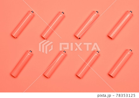 Living coral trendy color alkaline batteries pattern Living coral trendy color alkaline batteries pattern 78353125