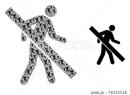 Forbidden Walking Man Collage of Forbidden Walking Man Items and Basic Icon Forbidden Walking Man Collage of Forbidden Walking Man Items and Basic Icon 78353538