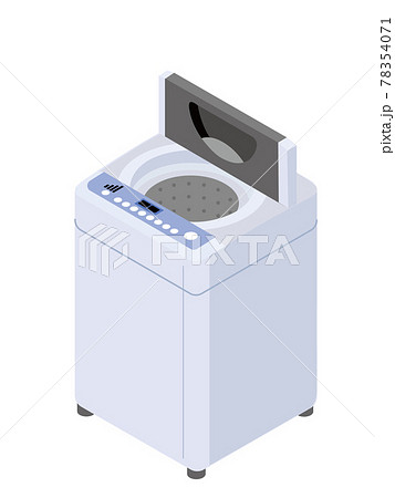 フタが開いた全自動洗濯機 フタが開いた全自動洗濯機 78354071