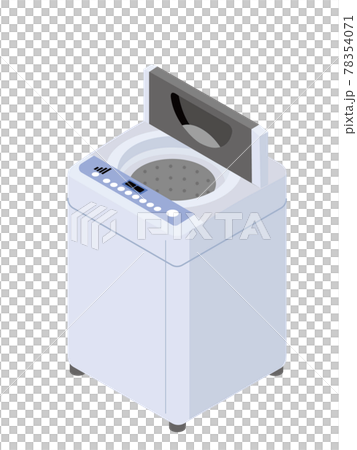 フタが開いた全自動洗濯機 フタが開いた全自動洗濯機 78354071