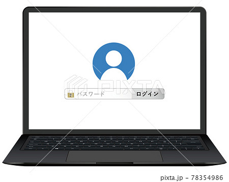 ノートパソコン　正面 78354986