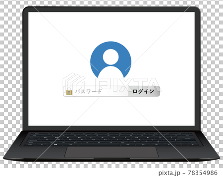 ノートパソコン　正面 78354986