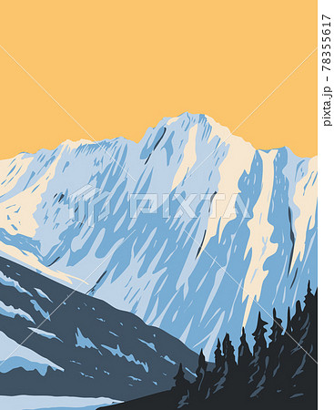 Summit of Eldorado Peak at the Head of Marble Creek and Inspiration Glacier Located in Northern Cascades National Park in Washington Poster Art Summit of Eldorado Peak at the Head of Marble Creek and Inspiration Glacier Located in Northern Cascades National Park in Washington Poster Art 78355617