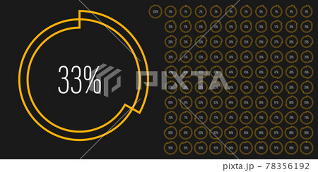 Set of circle percentage diagrams from 0 to 100 Set of circle percentage diagrams from 0 to 100 78356192