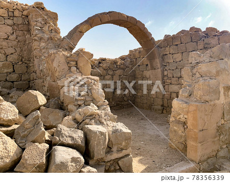 Ruins of the ancient Nabatean settlement of Shivta Ruins of the ancient Nabatean settlement of Shivta 78356339