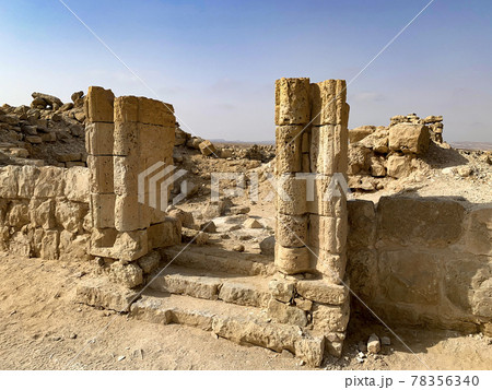 Ruins of the ancient Nabatean settlement of Shivta Ruins of the ancient Nabatean settlement of Shivta 78356340