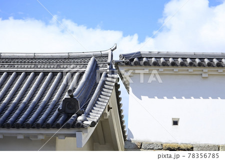 岡山県津山城備中櫓の屋根 岡山県津山城備中櫓の屋根 78356785
