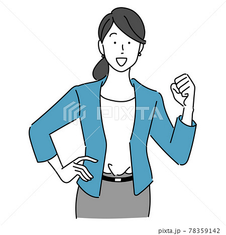 笑顔で励ましてくれるジャケットを着た女性 78359142