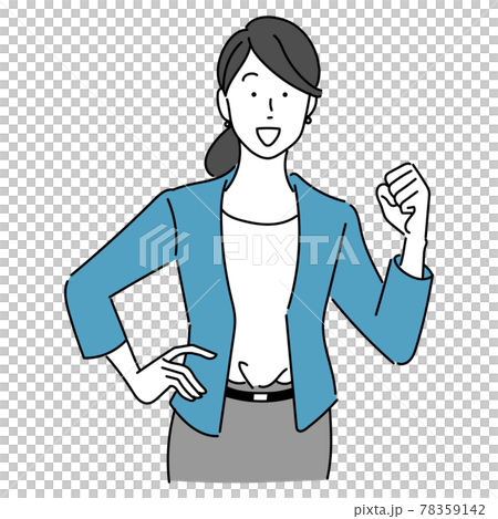 笑顔で励ましてくれるジャケットを着た女性 78359142