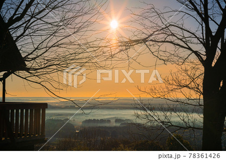 三ツ石森林公園からの雲海と日の出 78361426