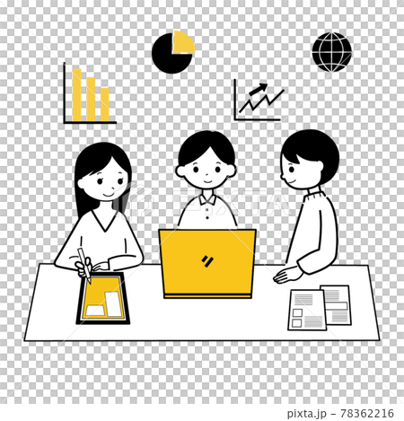 Illustration of the business scene of the meeting Illustration of the business scene of the meeting 78362216