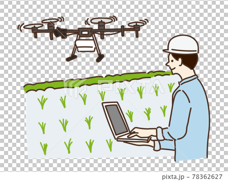 Agriculture farmer drone smart agriculture youth illustration 78362627