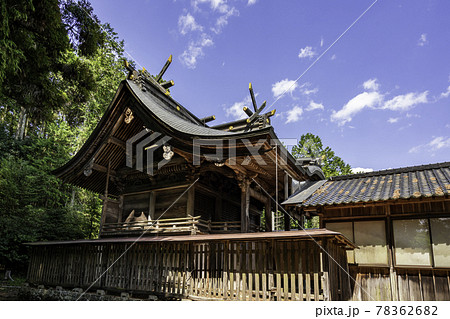 三日月 日岡八幡神社 本殿 兵庫県佐用郡佐用町 三日月 日岡八幡神社 本殿 兵庫県佐用郡佐用町 78362682