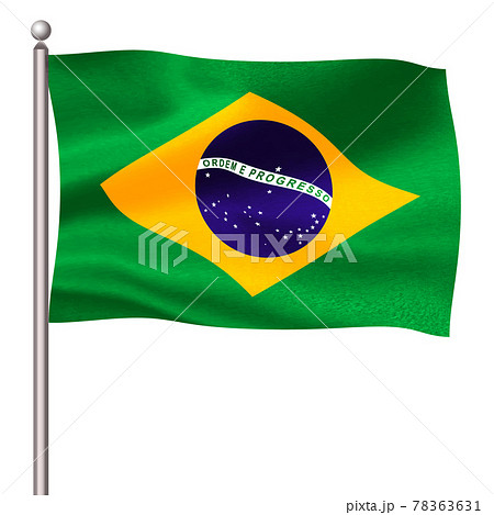 ブラジル 国旗 アイコンのイラスト素材