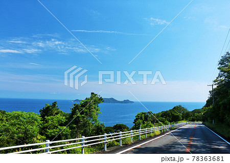 徳島県 青空と青い海の南阿波サンライン 徳島県 青空と青い海の南阿波サンライン 78363681
