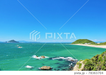 愛知県　青空と海の風景 78363704