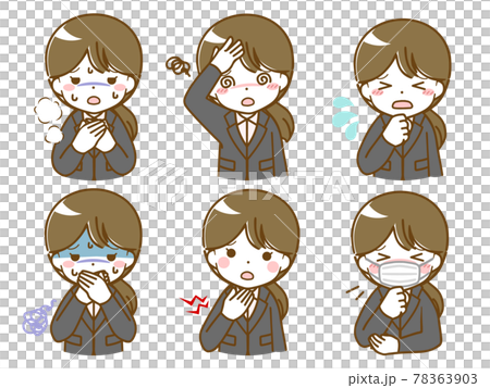 体調の悪いスーツを着た女性 78363903