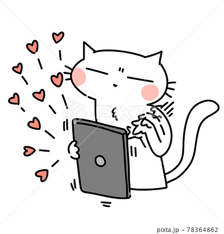 アイパッド、連打、ハート、スマホ操作 78364862