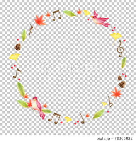 秋天的音符和落葉花環手繪彩色鉛筆圖 秋天的音符和落葉花環手繪彩色鉛筆圖 78365922