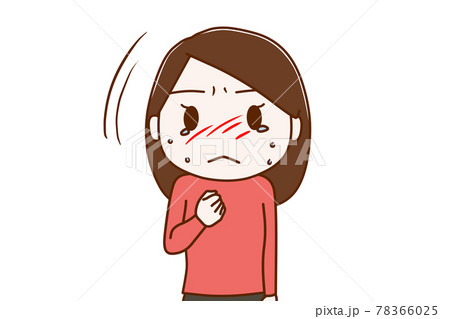 何かを決意して、泣き止んで顔を上げる女性 何かを決意して、泣き止んで顔を上げる女性 78366025