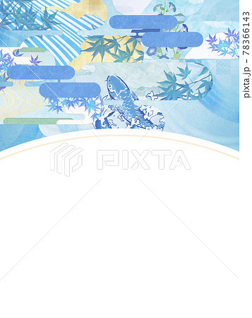 和風背景素材 清涼感 和紙 夏 水紋 波紋のイラスト素材 和風背景素材 清涼感 和紙 夏 水紋 波紋のイラスト素材