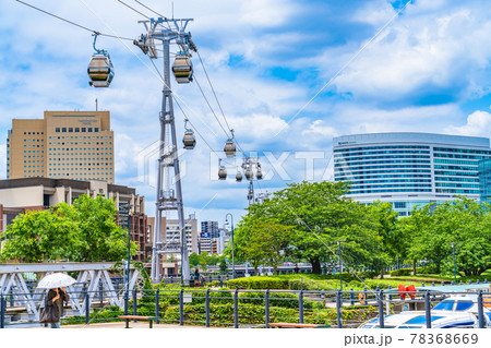 横浜の都市風景 横浜エアキャビンとみなとみらい周辺の風景 横浜の都市風景 横浜エアキャビンとみなとみらい周辺の風景 78368669
