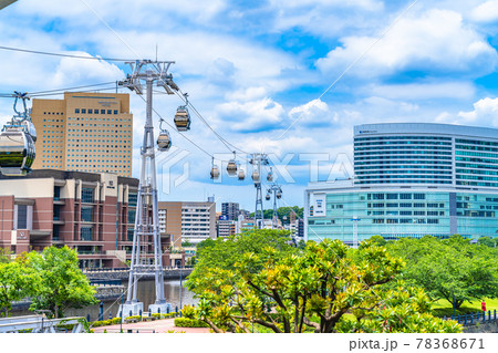 横浜の都市風景 横浜エアキャビンとみなとみらい周辺の風景 横浜の都市風景 横浜エアキャビンとみなとみらい周辺の風景 78368671