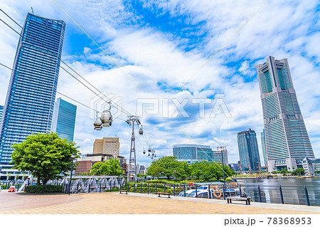 横浜の都市風景 横浜エアキャビンとみなとみらい周辺の風景 横浜の都市風景 横浜エアキャビンとみなとみらい周辺の風景 78368953