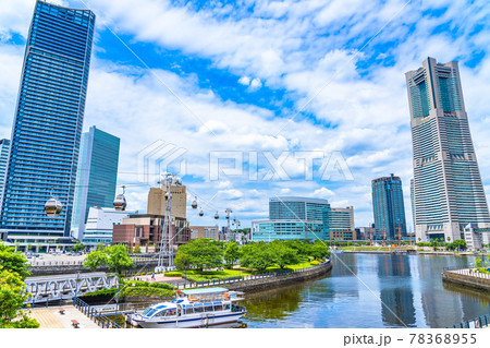 横浜の都市風景 横浜エアキャビンとみなとみらい周辺の風景 横浜の都市風景 横浜エアキャビンとみなとみらい周辺の風景 78368955